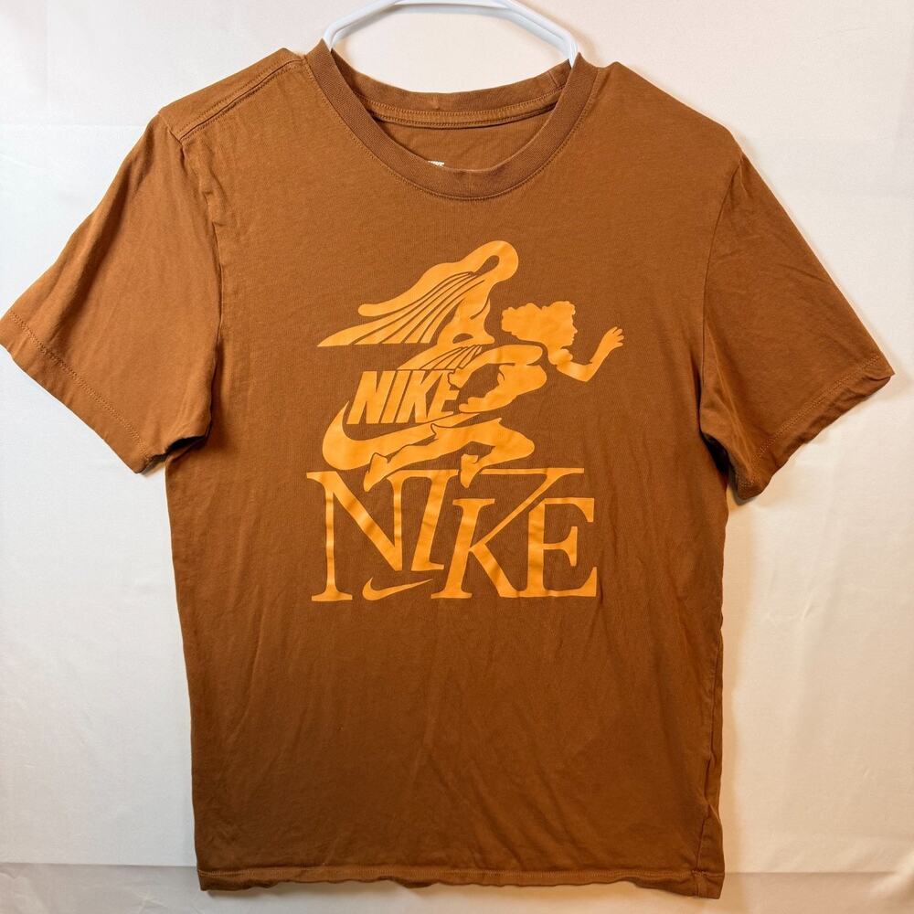 Nike Sportswear Club Goddess Graphic T Shirt Brown Mens Size Small